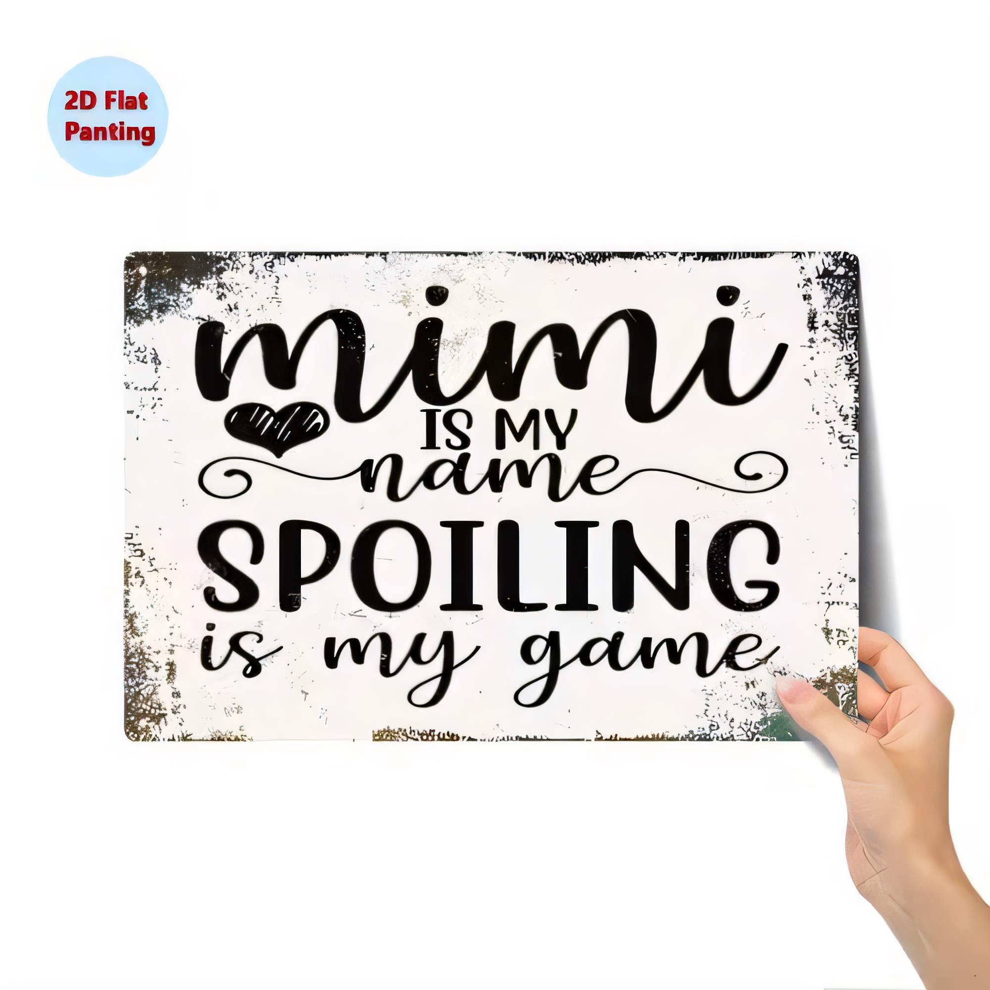 Baby Nursery Vintage Decor - Металлическая табличка «MIMI IS NAME»: «Разбаловка