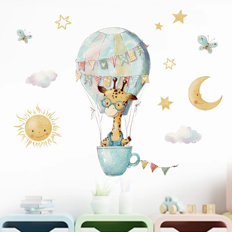 Baby Nursery Wallpaper Girl - Наклейки на стену с мультяшным жирафом