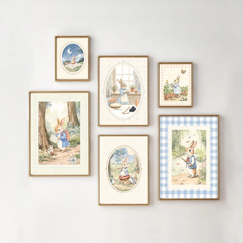 Baby Nursery Vintage Decor - (2D-картина на холсте) Винтажный постер в