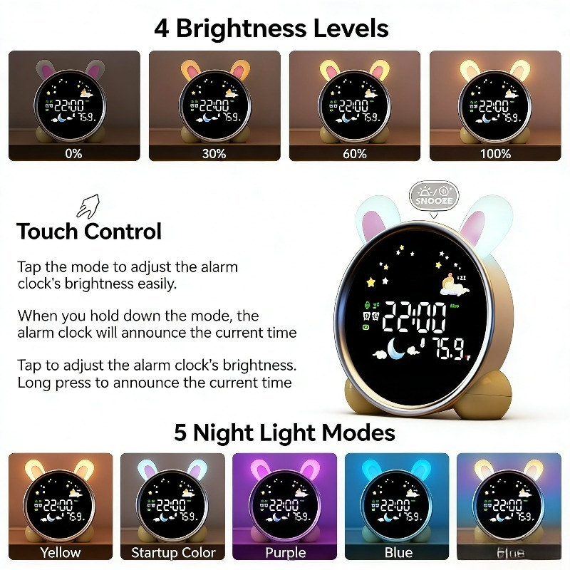 Sound Sleep Trainer Clock - Детский будильник-тренажер для сна с ночником