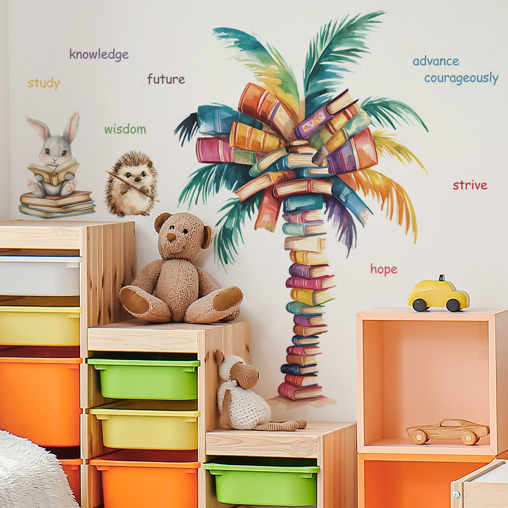 Baby Nursery Books - Книга кокосовая пальма, стикер на стену,