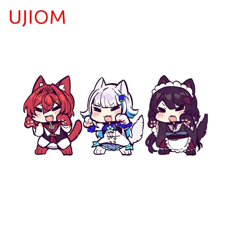 Baby Nursery Wallpaper Girl - UJIOM Chibi Hololive три девушки наклейки