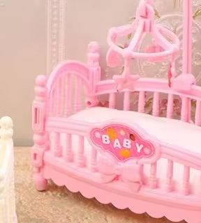 Baby Nursery Artwork - 1:12 кукольный домик миниатюрная мини-детская кроватка
