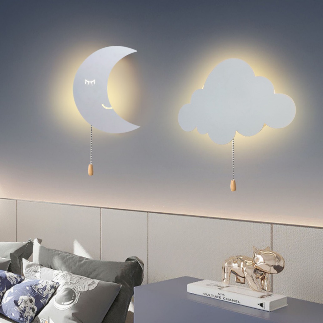 Baby Nursery Wall Lights - USB-порт, зарядка, питание от батареи AA,