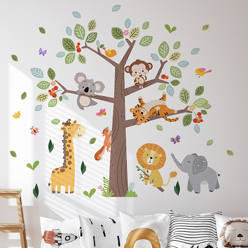 Baby Zoo Nursery - Большой стикер на стену с изображением