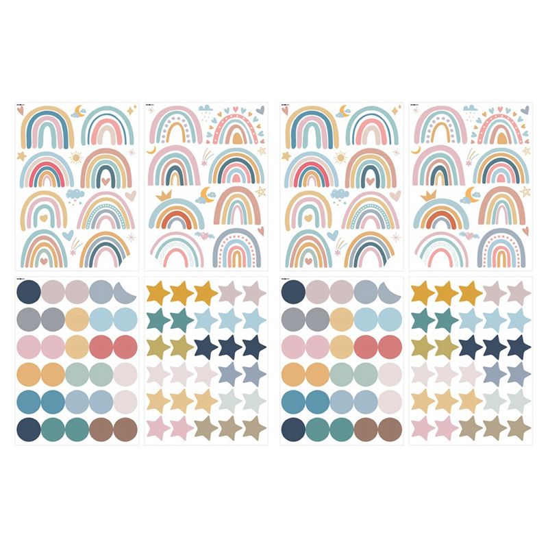 Baby Nursery Wallpaper Girl - A44Z-Boho Радужные наклейки на стены акварельные