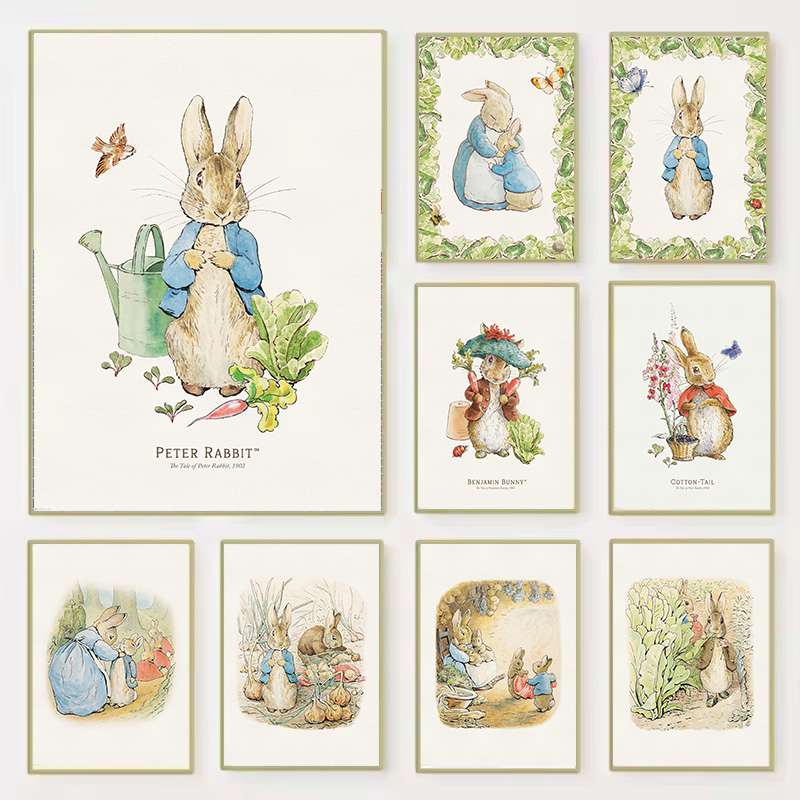 Baby Nursery Vintage Decor - Винтажный художественный постер в стиле бохо