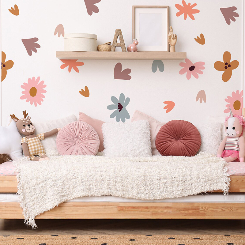 Baby Nursery Wallpaper Girl - Разноцветные Настенные стикеры «сделай сам» с