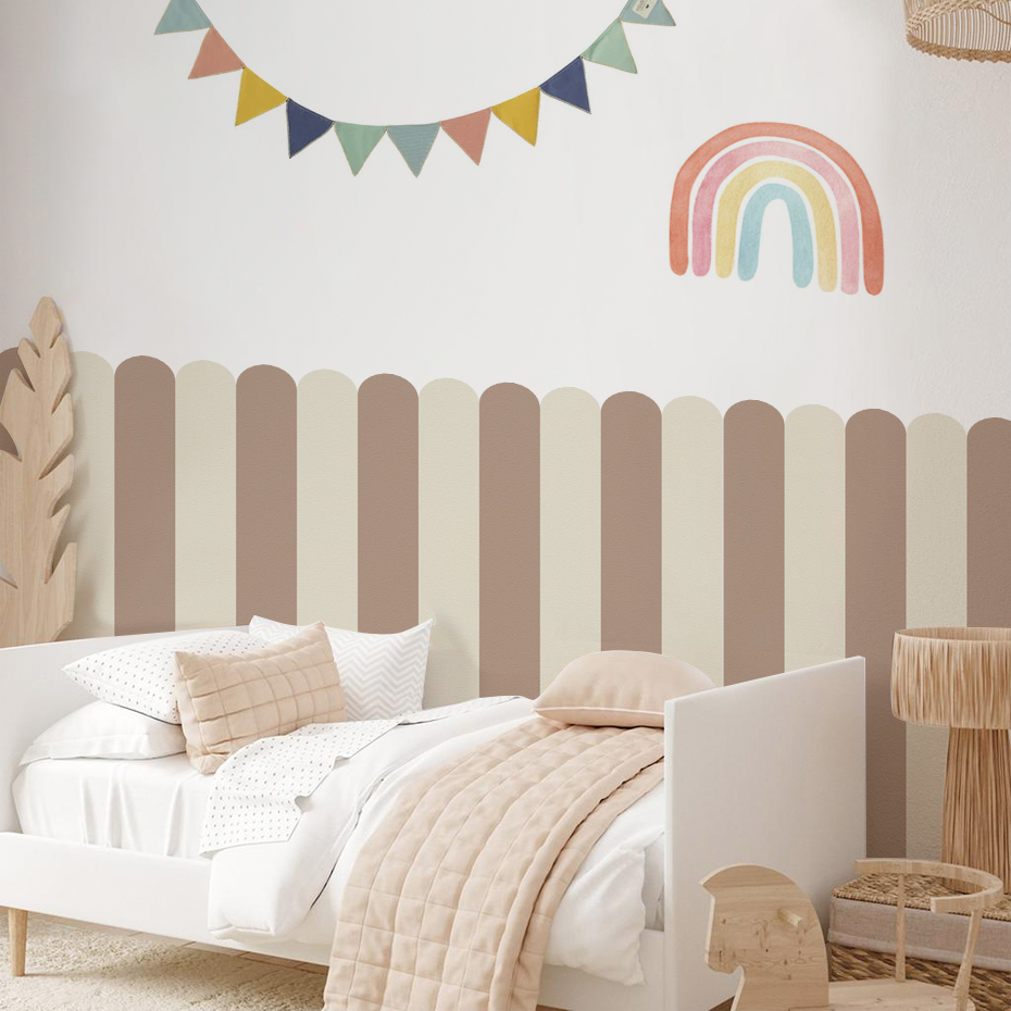 Baby Nursery Pictures - Многоцветные обои с дугой в вертикальную