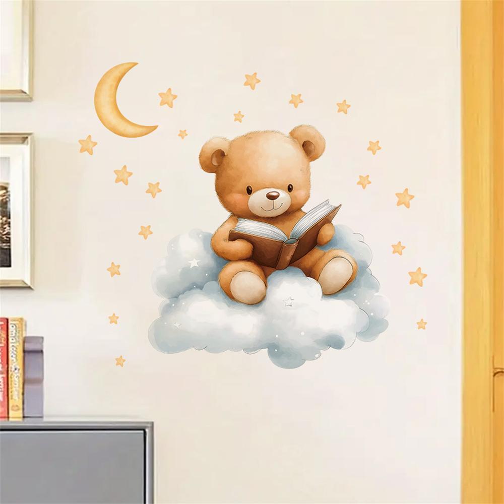 Милые наклейки на стену с медв – обзор и цена Baby Nursery Wallpaper Girl