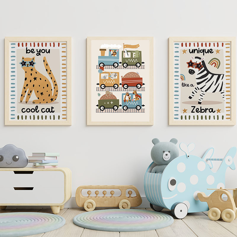 Забавные мультяшные животные:  – обзор и цена Baby Nursery Pictures