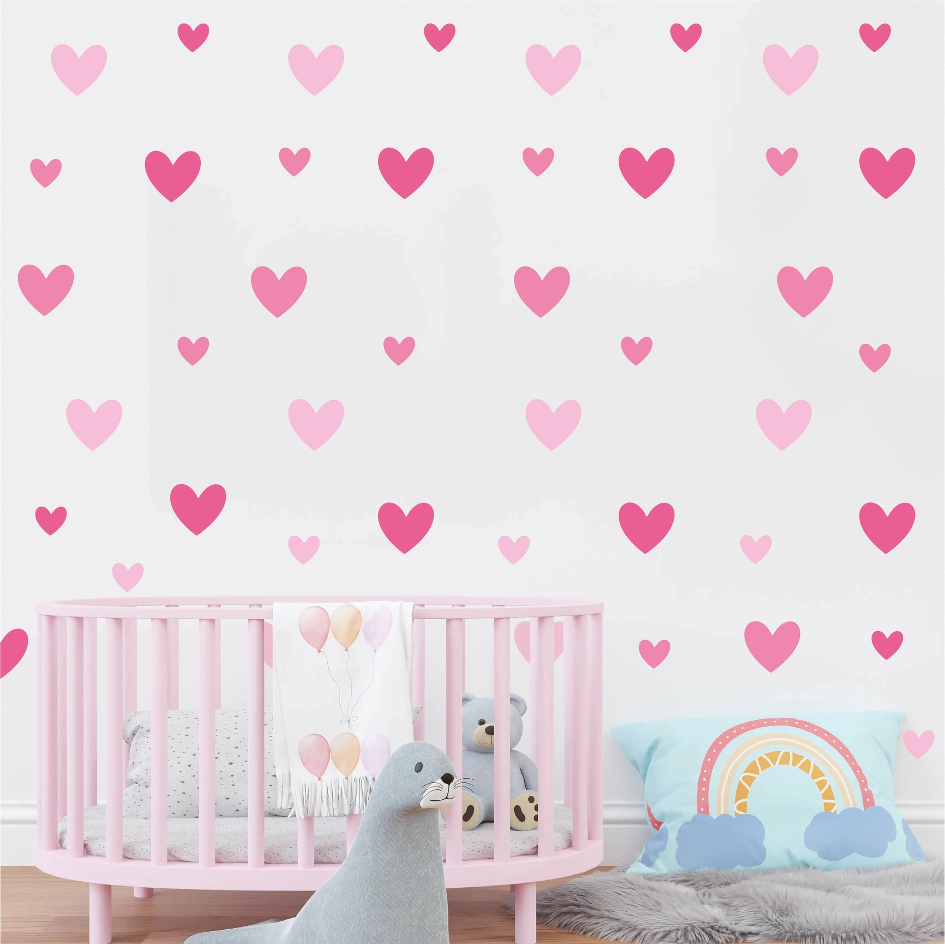 170 шт. = 10 листов, наклейки  – обзор и цена Baby Nursery Wallpaper Girl