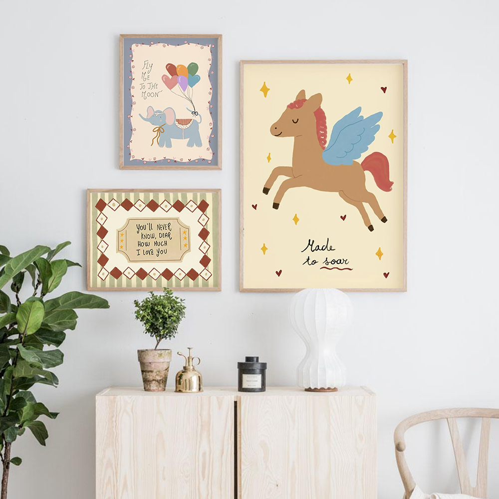 Винтажный принт с качающимися  – обзор и цена Baby Nursery Vintage Decor