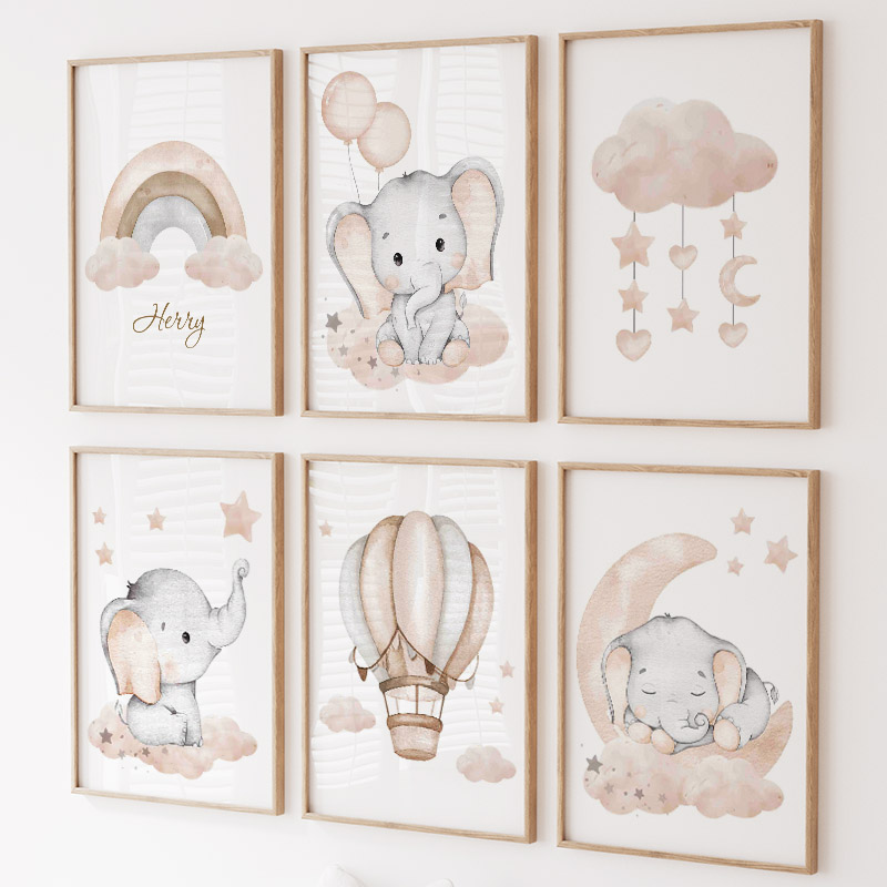 Милый слон, горячий воздушный  – обзор и цена Baby Nursery Pictures