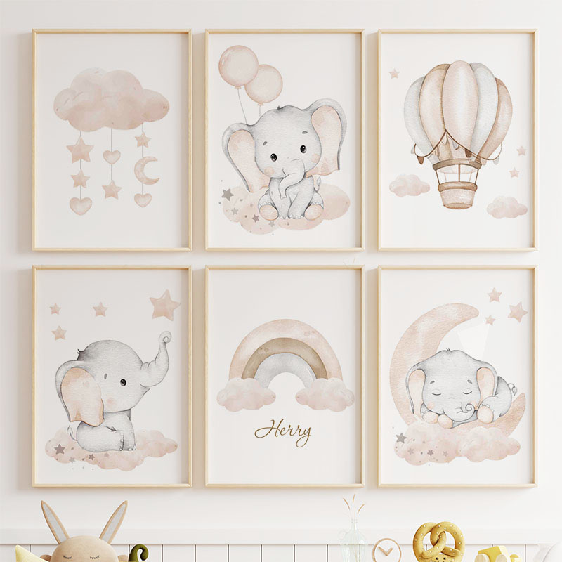 Милый слон, горячий воздушный  – обзор и цена Baby Nursery Pictures