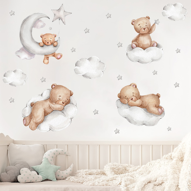 Наклейки на стену с изображени – обзор и цена Baby Nursery Wallpaper Girl