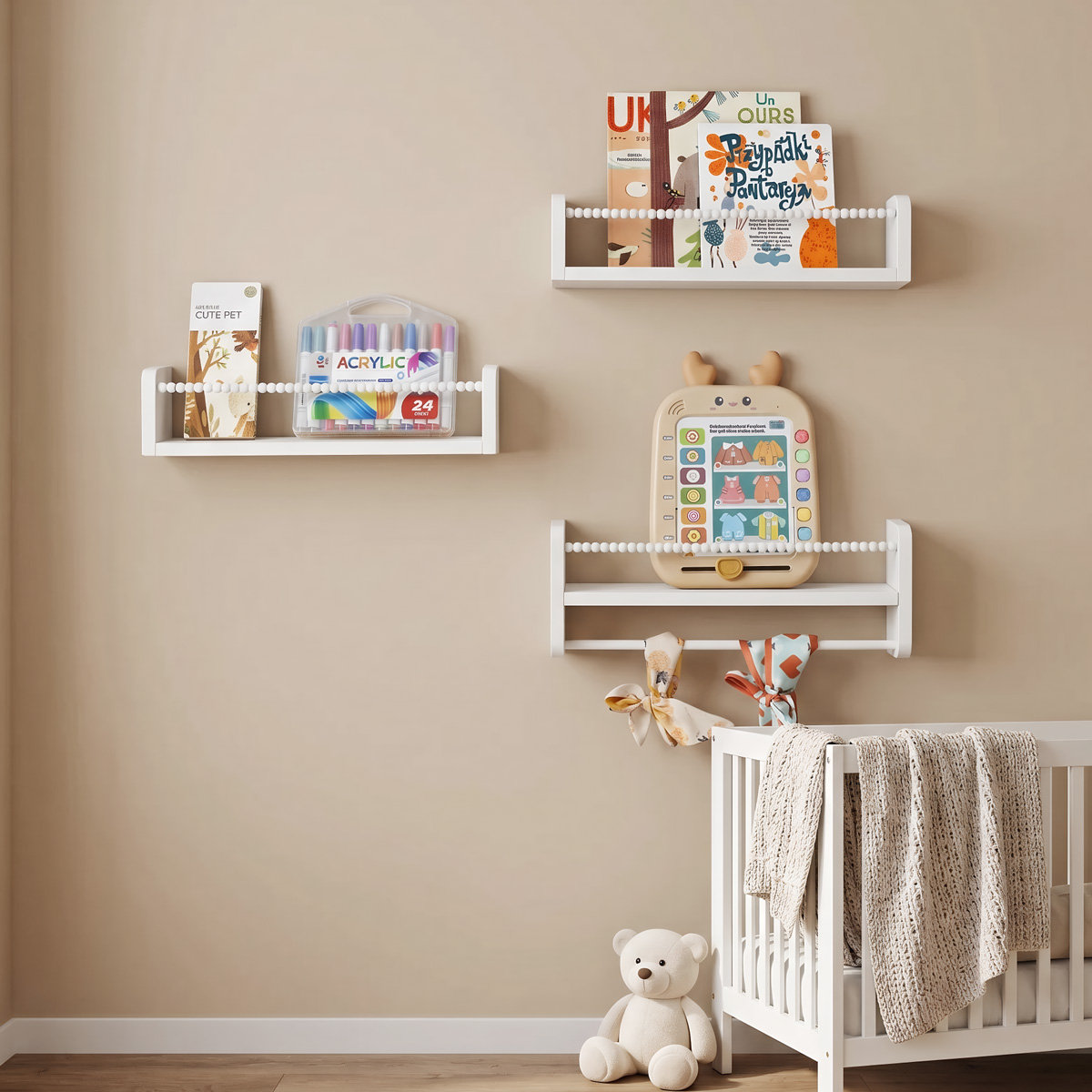 Навесные полки для детских кни – обзор и цена Baby Nursery Books