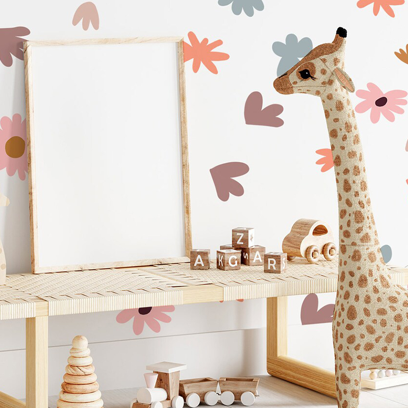 Разноцветные Настенные стикеры – обзор и цена Baby Nursery Wallpaper Girl